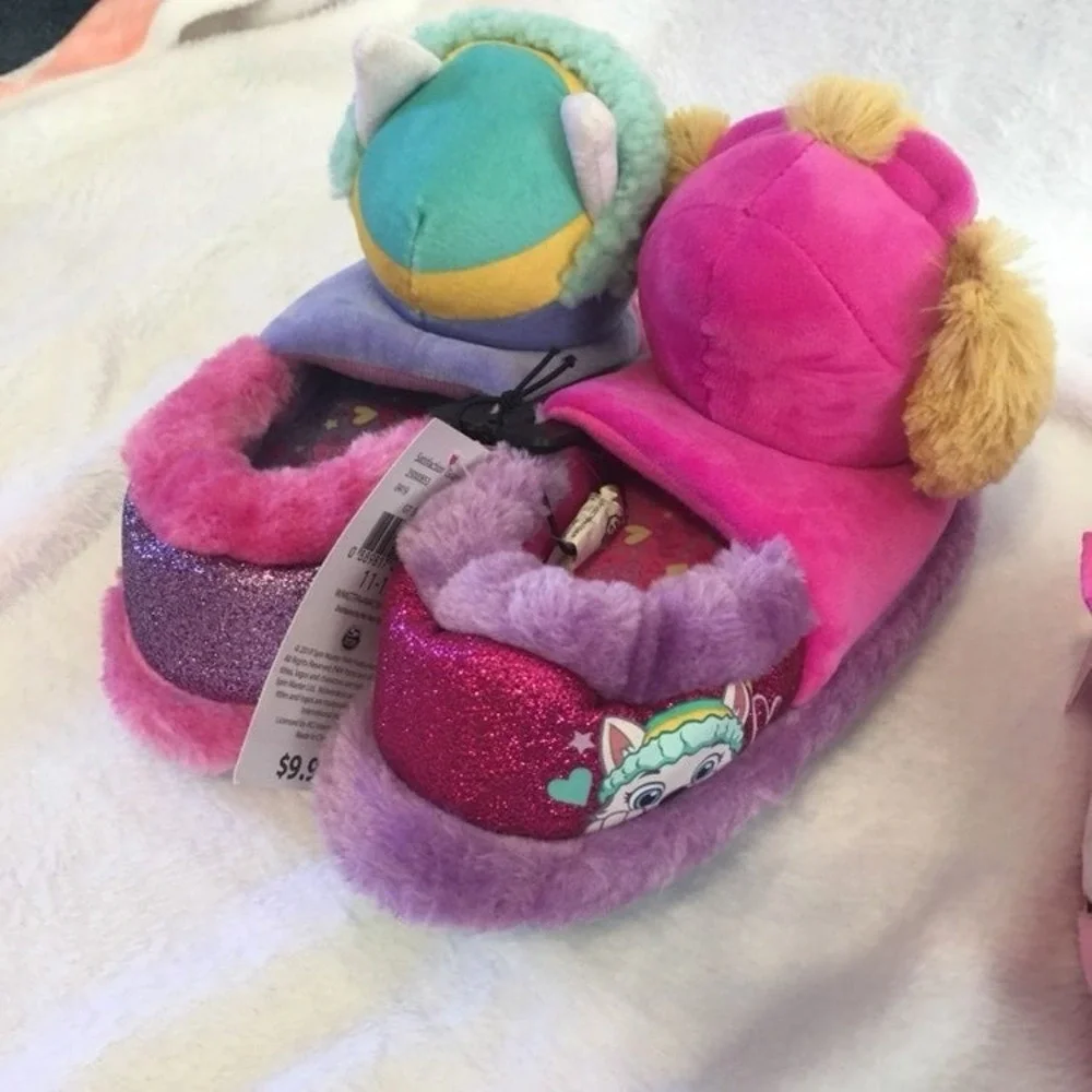 PAW PATROL Girls slippers size‎ 7/8 NWT
